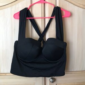 Black underwire bikini top